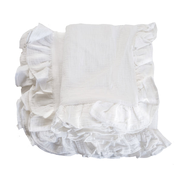 NEW! Super Comfy Soft Cotton Popcorn Cloud Texture Duvet Set - White