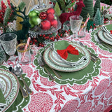 Red Flowers & Vines - Tablecloth
