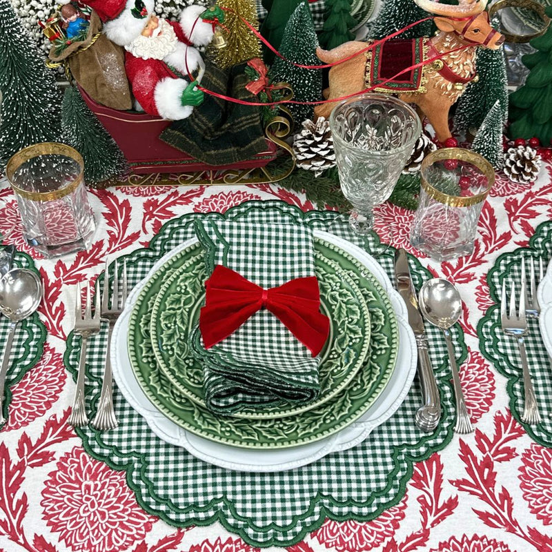 Bettina Placemat - Dark Green Gingham (Set of 4)