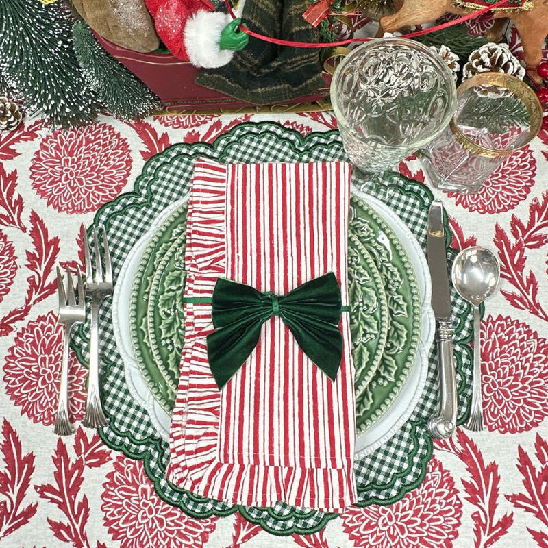 Bettina Placemat - Dark Green Gingham (Set of 4)