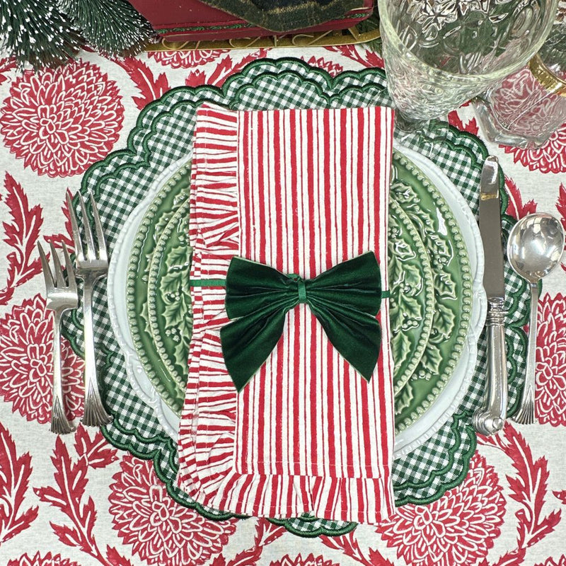 Red Flowers & Vines - Tablecloth