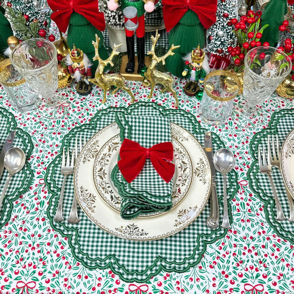 Bettina Placemat - Dark Green Gingham (Set of 4)