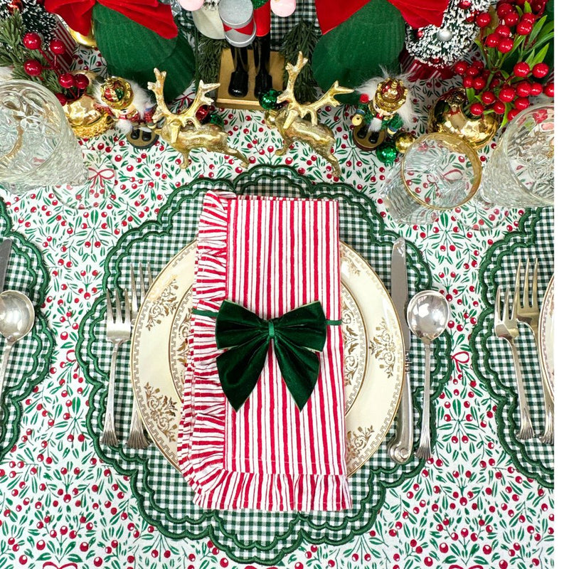 Bettina Placemat - Dark Green Gingham (Set of 4)