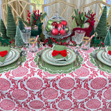 Red Flowers & Vines - Tablecloth