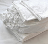 Softly Washed Poplin Collection - White sheets