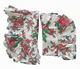 Austin Rose Tatter Ruffle Sham Set - 1- Boudoir, and 1 Standard Sham -  Fiesta