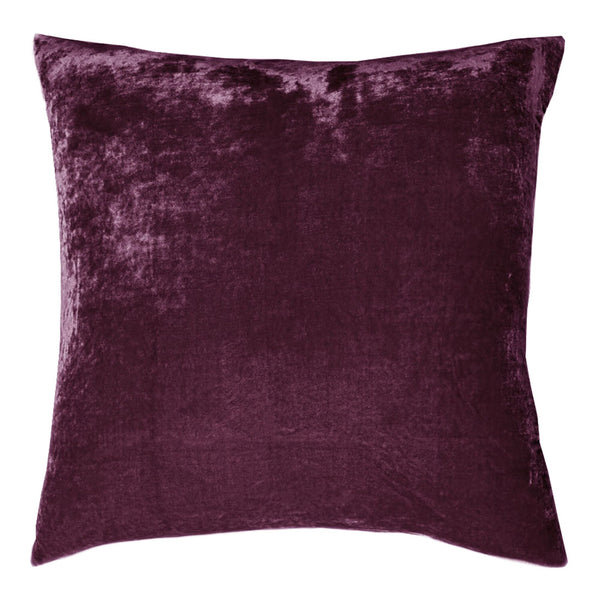 1 Unit- Silk Velvet Pillow -Aubergine