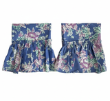 Set/2 Austin Rose Std Tatter Ruffle Pillowcases - True Blue