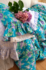 Austin Rose Bedding - Teal