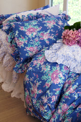 Set/2 Austin Rose King Simple Hem Pillowcases - True Blue