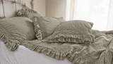 NEW COLOR ! Ambrosia Crochet Ruffle Duvet Collection - Natural