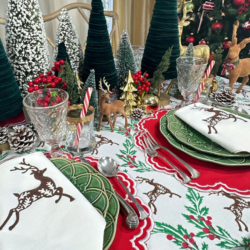 Enchanted Christmas Reindeer - Tablecloth