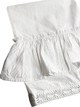 New! Holiday Set-Flirt Crochet Ruffle Poplin Pillowcase Set/2 - White