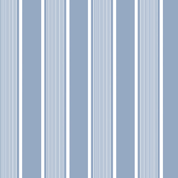 New! French Army Stripe Print Linen-Chambray