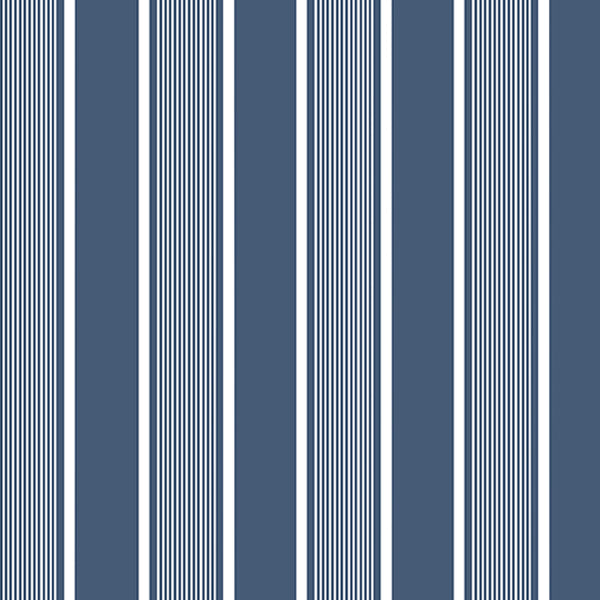 New! French Army Stripe Print Linen-Denim