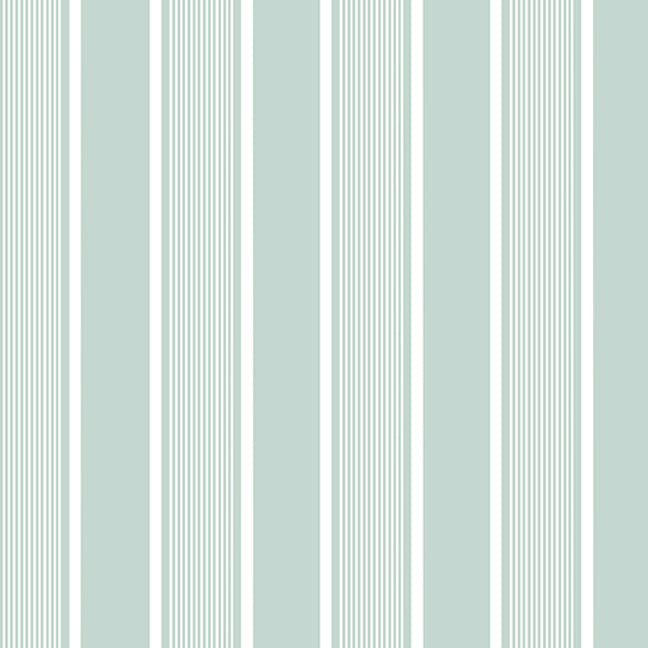 New! French Army Stripe Print Linen-Sea Glass