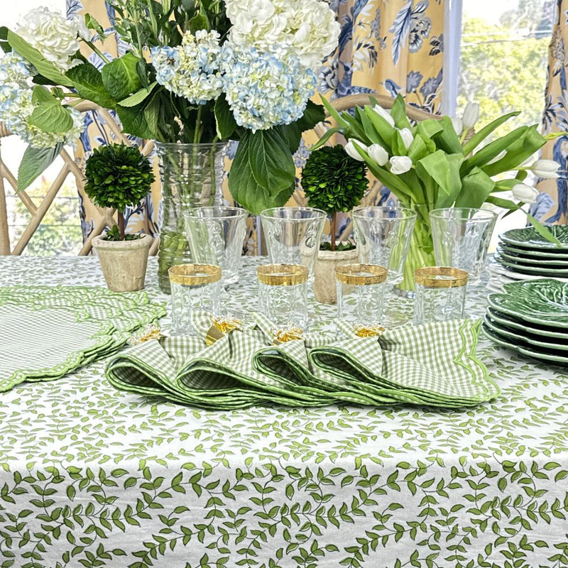 Light Green Leaves - Tablecloth