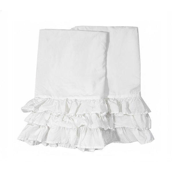 New! Holiday Set-Giselle Ruffle Poplin Pillowcase Set/2 - White