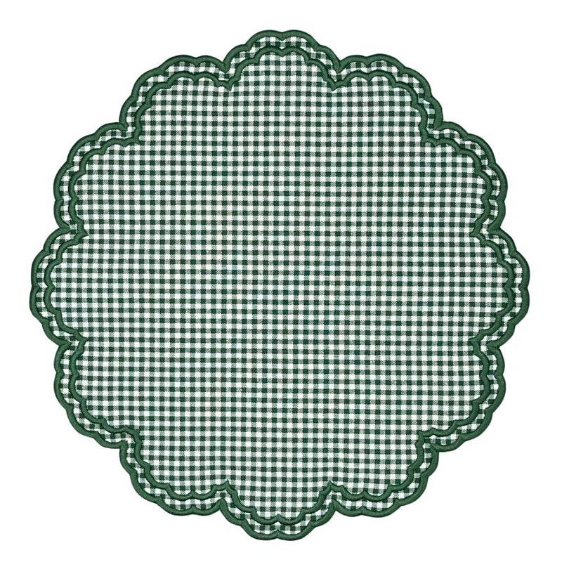 Bettina Placemat - Dark Green Gingham (Set of 4)