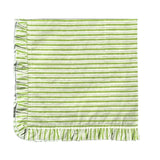 Green Stripes with Ruffle - Napkin - Set of 4