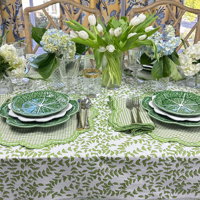 Light Green Leaves - Tablecloth