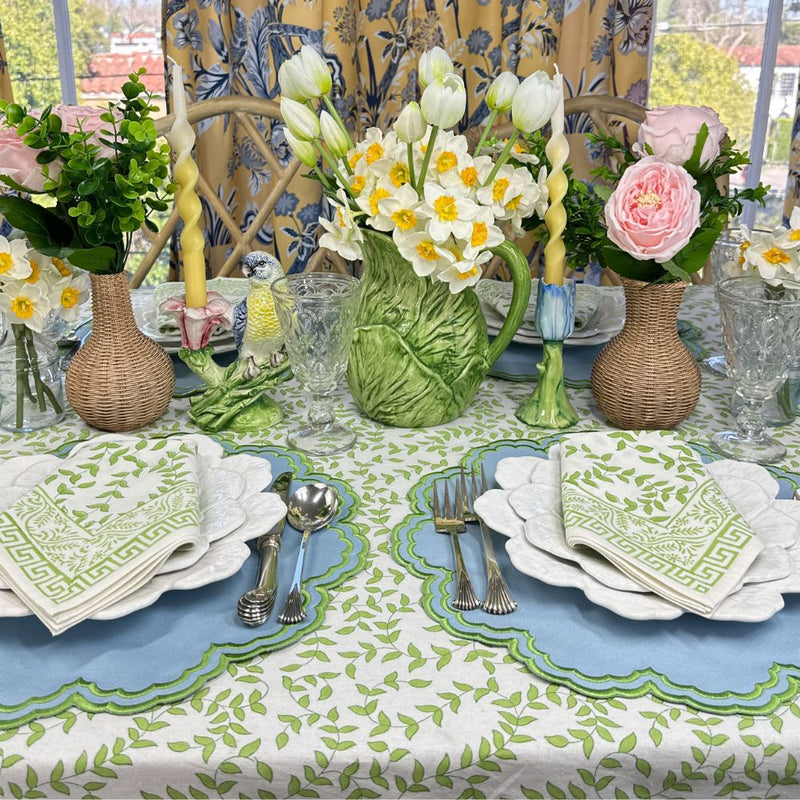 Light Green Leaves - Tablecloth