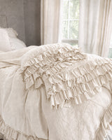 NEW! Gypsy Ruffle Linen Collection - Creme