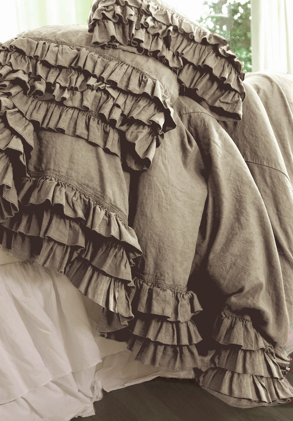 NEW! Gypsy Ruffle Linen Collection - Natural