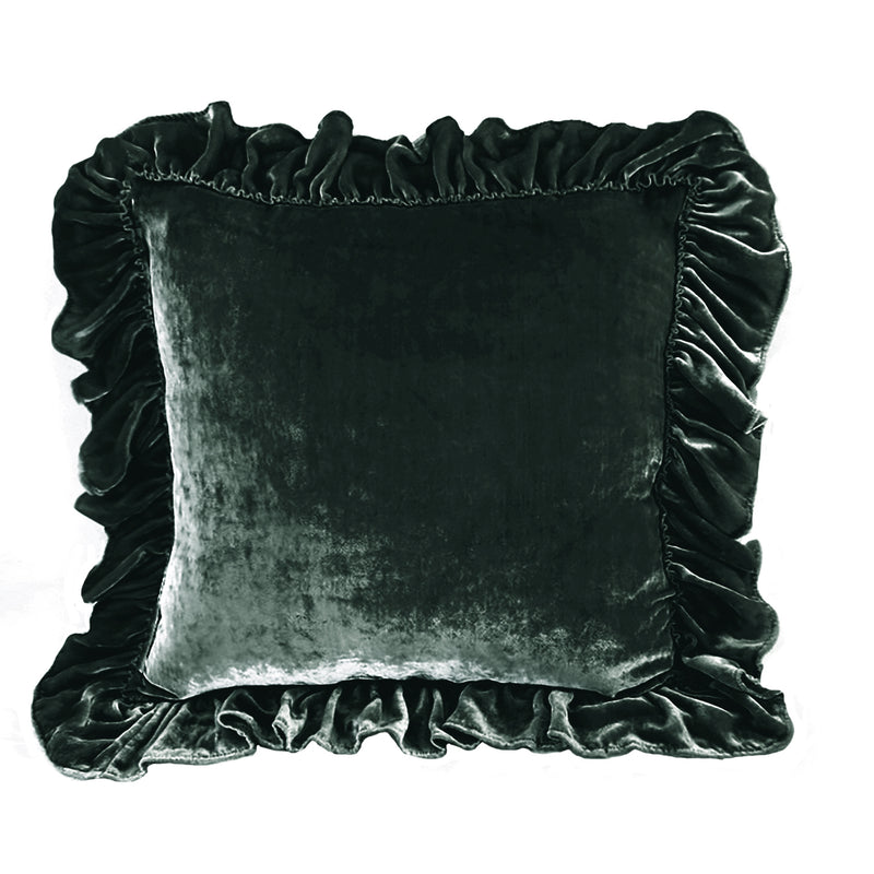 Isabella Tatter Velvet Ruffle Collection-Aloe