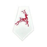 Red Enchanted Reindeer Motif - Napkin (Set of 4)