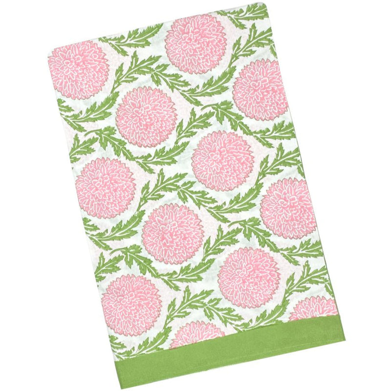 Pink and Green, Flowers & Vines - Tablecloth