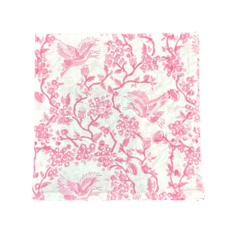 Pink Toile de Jouy Birds - Napkins (Set of 4)