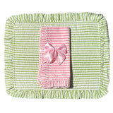 Pink Stripes with Ruffle - Napkin - Set of 4