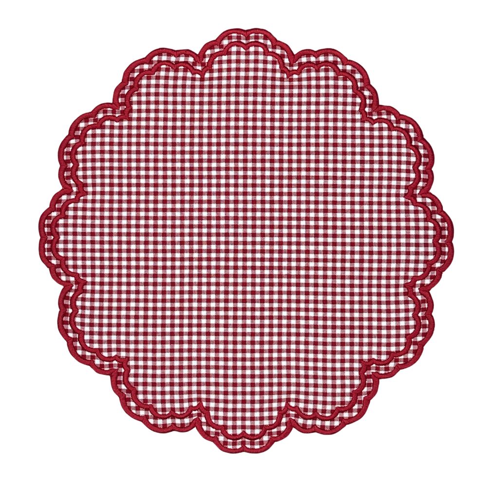 Bettina Placemat Red Gingham (Set of 4) Linen Salvage Et Cie — free download