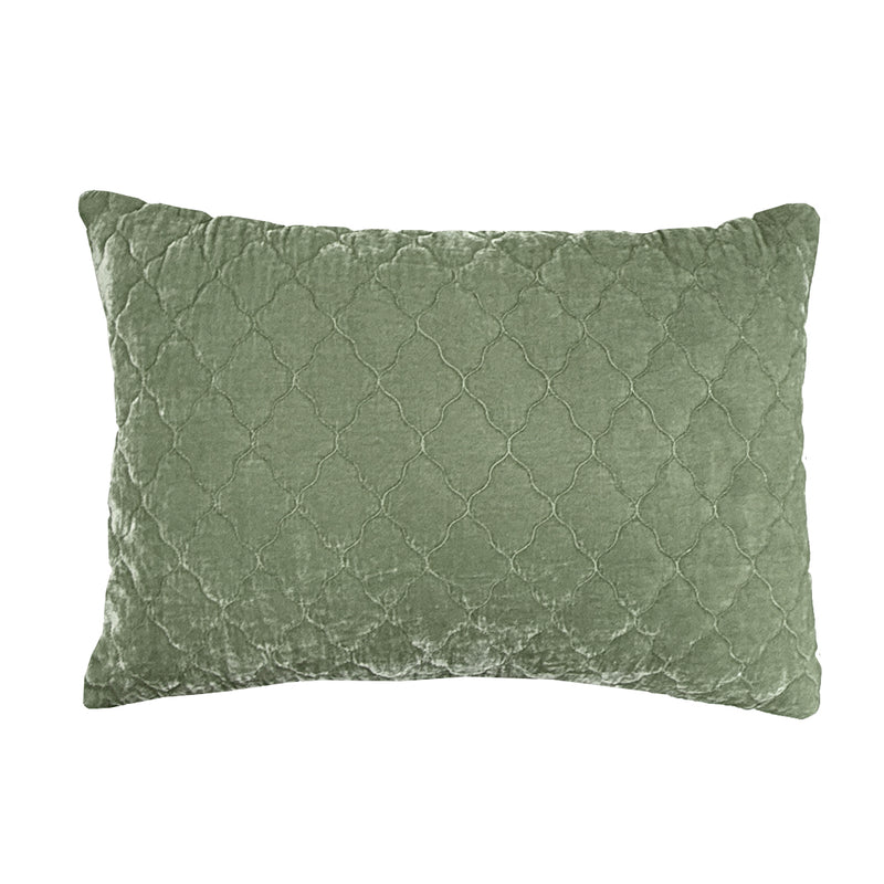 New Holiday Special ! Silk Velvet Quilted Pillow - 5 Colors/ 2 Sizes