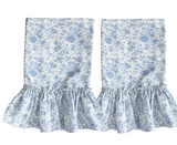 3 PC Set-French Toile F/QN Duvet + 2 Tatter Pillowcases - Chambray