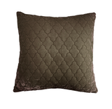 New Holiday Special ! Silk Velvet Quilted Pillow - 5 Colors/ 2 Sizes