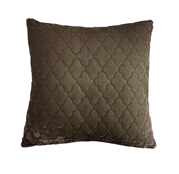 New Holiday Special ! Silk Velvet Quilted Pillow - 5 Colors/ 2 Sizes