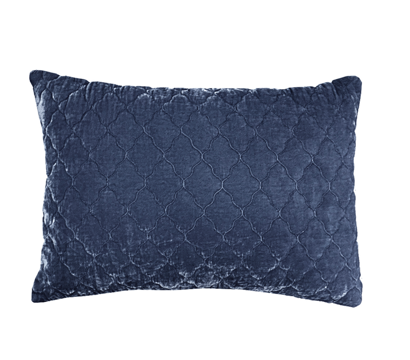 New Holiday Special ! Silk Velvet Quilted Pillow - 5 Colors/ 2 Sizes