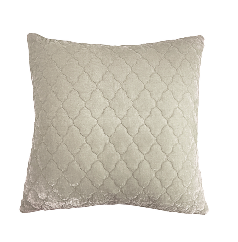 New Holiday Special ! Silk Velvet Quilted Pillow - 5 Colors/ 2 Sizes