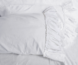 Set/2 Clementine Tatter Ruffle Pillowcase Standard - White