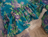 Austin Rose Bedding - Teal
