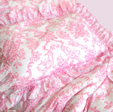 Trellis Damask Print Fabric - Pink Sorbet