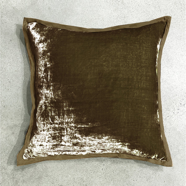 Velvet Frame Pillows and Shams- Topaz