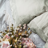 Velvet Border Linen Bedding - Champagne