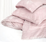 Velvet Border Linen Bedding - Rose