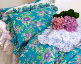 Austin Rose Bedding - Teal