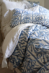 1 Unit-Victoria Toile Twin Duvet - French Blue