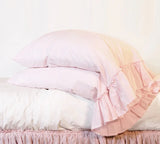 Clementine Tatter Ruffle Pillowcase - Petal