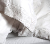 1 Unit Anna Crochet Cotton Full Queen Poplin Duvet -White